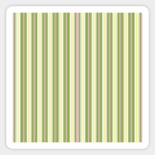 Pretty Summer Fresh Vertical Stripes in Soft Pink, Green, & Yellow Pastel Colors Sticker